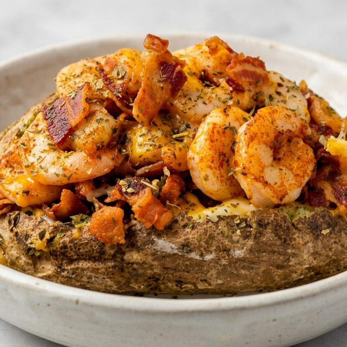 The biggest loaded baked potato in town